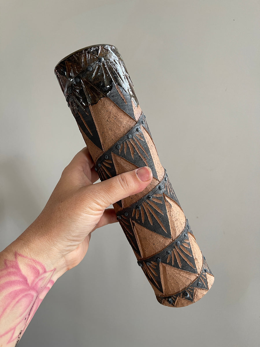 Stoneware Rainstick No. 3 Native House Ceramic Co.