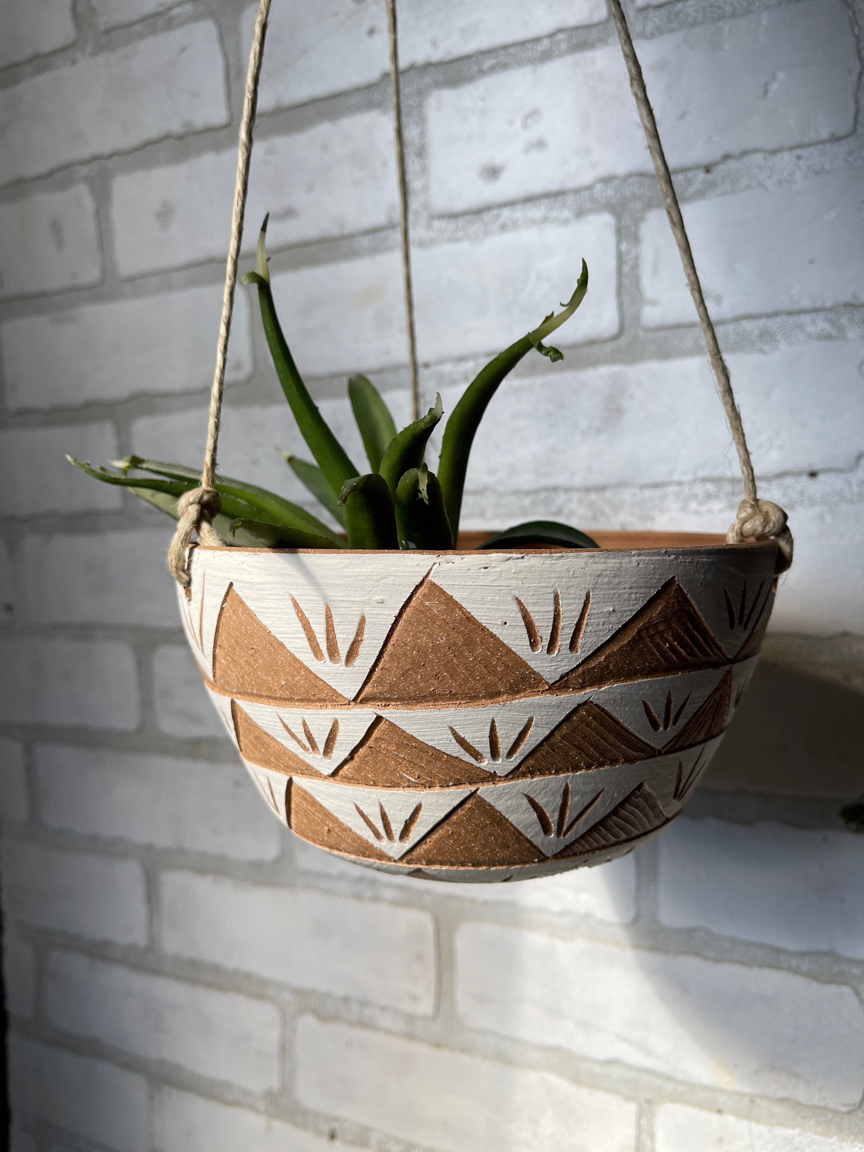 hanging pottery planter Hanging Planter – Native House Ceramic Co